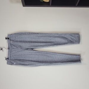 MICHAEL KORS Black White Checkered Pull-on Pants with Back Pockets